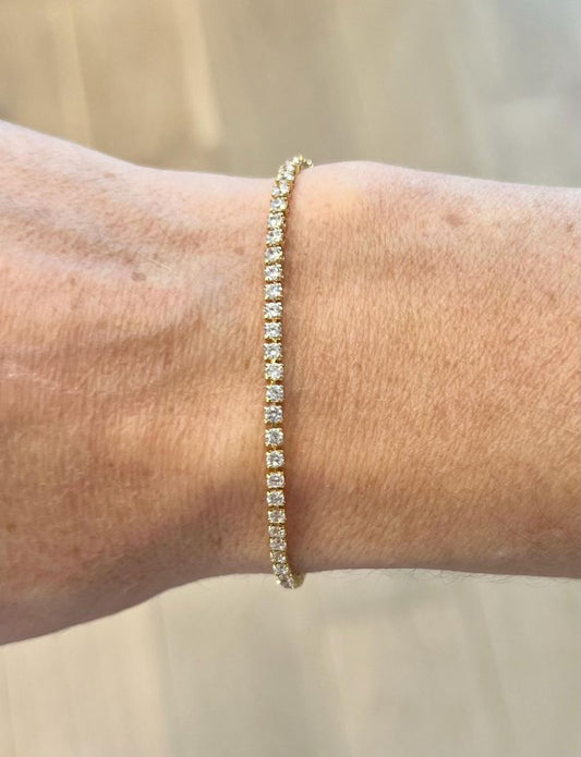 TENNIS BRACELET 3MM (GOLD)