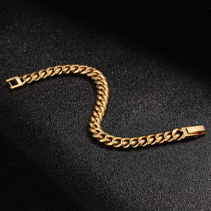 MIAMI CUBAN BRACELET (GOLD) 8MM