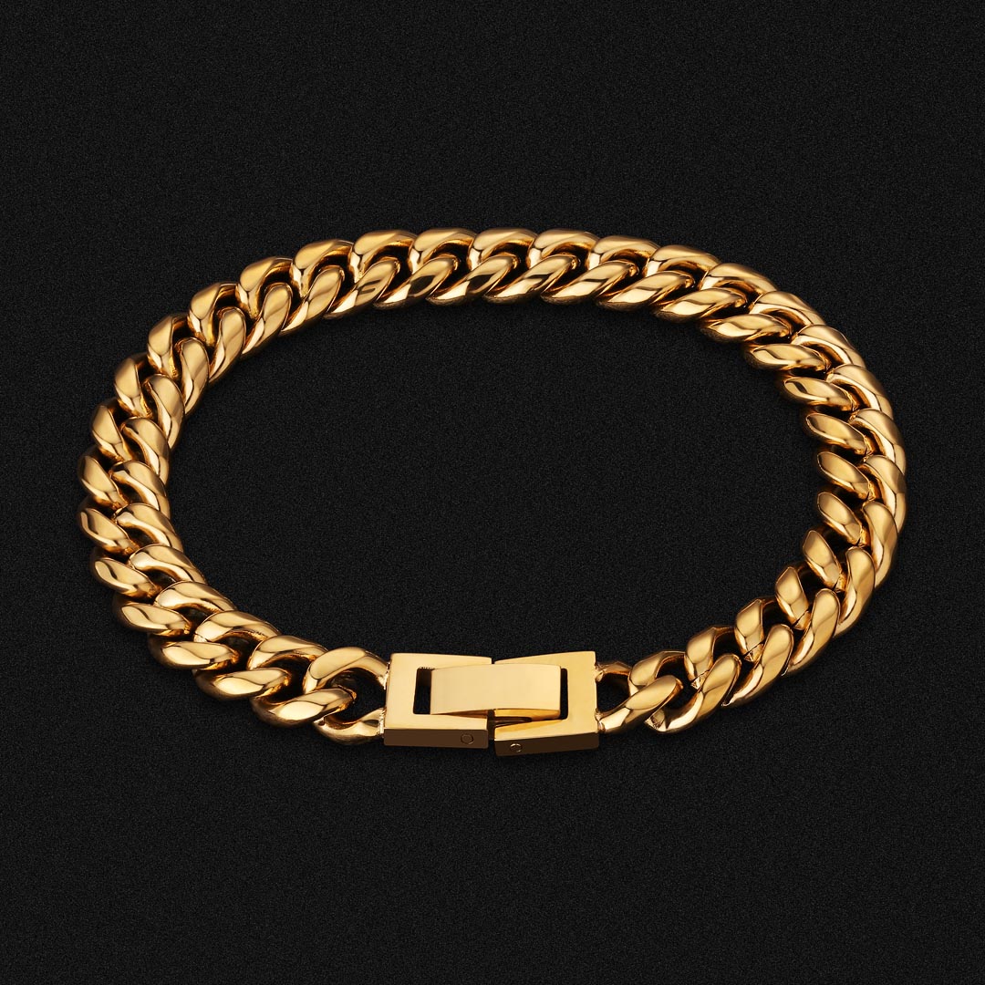 MIAMI CUBAN BRACELET (GOLD) 8MM