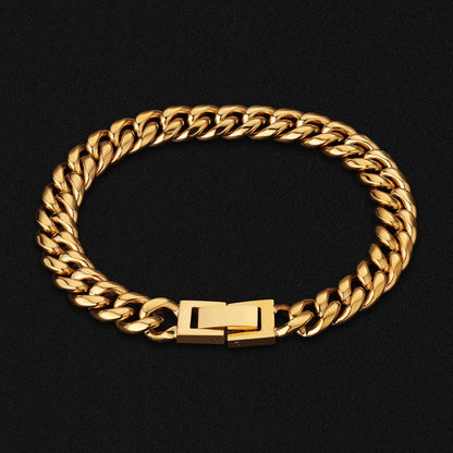 MIAMI CUBAN BRACELET (GOLD) 8MM