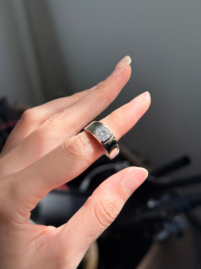 SILVER AURORA RING
